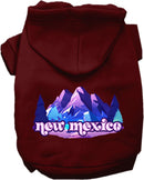 Pet Dog & Cat Screen Printed Hoodie for Medium to Large Pets (Sizes 2XL-6XL), "New Mexico Alpine Pawscape"