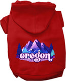 Pet Dog & Cat Screen Printed Hoodie for Medium to Large Pets (Sizes 2XL-6XL), "Oregon Alpine Pawscape"