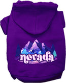 Pet Dog & Cat Screen Printed Hoodie for Medium to Large Pets (Sizes 2XL-6XL), "Nevada Alpine Pawscape"