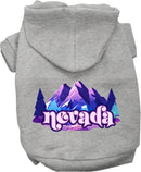 Pet Dog & Cat Screen Printed Hoodie for Medium to Large Pets (Sizes 2XL-6XL), "Nevada Alpine Pawscape"