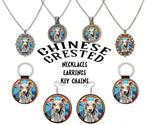 Chinese Crested Breed Jewelry - Stained Glass Style Necklaces, Earrings and more!