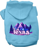 Pet Dog & Cat Screen Printed Hoodie for Medium to Large Pets (Sizes 2XL-6XL), "Texas Alpine Pawscape"