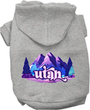 Pet Dog & Cat Screen Printed Hoodie for Small to Medium Pets (Sizes XS-XL), "Utah Alpine Pawscape"