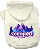 Pet Dog & Cat Screen Printed Hoodie for Small to Medium Pets (Sizes XS-XL), "Vermont Alpine Pawscape"