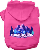 Pet Dog & Cat Screen Printed Hoodie for Medium to Large Pets (Sizes 2XL-6XL), "Washington Alpine Pawscape"