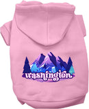 Pet Dog & Cat Screen Printed Hoodie for Small to Medium Pets (Sizes XS-XL), "Washington Alpine Pawscape"