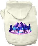 Pet Dog & Cat Screen Printed Hoodie for Medium to Large Pets (Sizes 2XL-6XL), "West Virginia Alpine Pawscape"