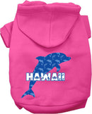 Pet Dog & Cat Screen Printed Hoodie for Medium to Large Pets (Sizes 2XL-6XL), "Hawaii Blue Dolphins"