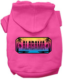 Pet Dog & Cat Screen Printed Hoodie for Medium to Large Pets (Sizes 2XL-6XL), "Alabama Beach Shades"