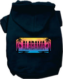 Pet Dog & Cat Screen Printed Hoodie for Medium to Large Pets (Sizes 2XL-6XL), "Alabama Beach Shades"