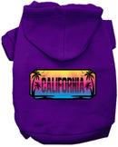 Pet Dog & Cat Screen Printed Hoodie for Small to Medium Pets (Sizes XS-XL), "California Beach Shades"