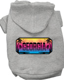 Pet Dog & Cat Screen Printed Hoodie for Medium to Large Pets (Sizes 2XL-6XL), "Georgia Beach Shades"