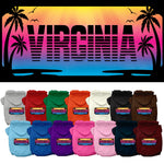 Pet Dog & Cat Screen Printed Hoodie for Medium to Large Pets (Sizes 2XL-6XL), "Virginia Beach Shades"