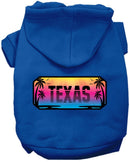 Pet Dog & Cat Screen Printed Hoodie for Medium to Large Pets (Sizes 2XL-6XL), "Texas Beach Shades"