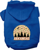 Pet Dog & Cat Screen Printed Hoodie for Medium to Large Pets (Sizes 2XL-6XL), "Arkansas Under The Stars"