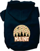 Pet Dog & Cat Screen Printed Hoodie for Medium to Large Pets (Sizes 2XL-6XL), "Maine Under The Stars"