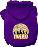 Pet Dog & Cat Screen Printed Hoodie for Medium to Large Pets (Sizes 2XL-6XL), "Idaho Under The Stars"