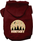 Pet Dog & Cat Screen Printed Hoodie for Medium to Large Pets (Sizes 2XL-6XL), "Kentucky Under The Stars"