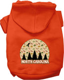 Pet Dog & Cat Screen Printed Hoodie for Medium to Large Pets (Sizes 2XL-6XL), "North Carolina Under The Stars"