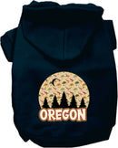 Pet Dog & Cat Screen Printed Hoodie for Medium to Large Pets (Sizes 2XL-6XL), "Oregon Under The Stars"