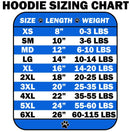 Pet Dog & Cat Screen Printed Hoodie for Medium to Large Pets (Sizes 2XL-6XL), "Vermont Patriotic Tie Dye"