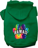 Pet Dog & Cat Screen Printed Hoodie for Medium to Large Pets (Sizes 2XL-6XL), "Hawaii Bright Tie Dye"