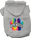 Pet Dog & Cat Screen Printed Hoodie for Medium to Large Pets (Sizes 2XL-6XL), "New Mexico Bright Tie Dye"