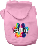 Pet Dog & Cat Screen Printed Hoodie for Medium to Large Pets (Sizes 2XL-6XL), "Oklahoma Bright Tie Dye"