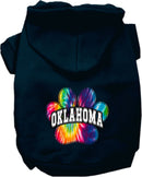 Pet Dog & Cat Screen Printed Hoodie for Medium to Large Pets (Sizes 2XL-6XL), "Oklahoma Bright Tie Dye"