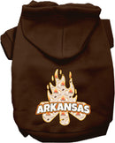 Pet Dog & Cat Screen Printed Hoodie for Medium to Large Pets (Sizes 2XL-6XL), "Arkansas Around The Campfire"