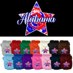 Pet Dog & Cat Screen Printed Hoodie for Small to Medium Pets (Sizes XS-XL), "Alabama Patriotic Tie Dye"