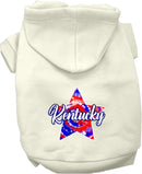 Pet Dog & Cat Screen Printed Hoodie for Medium to Large Pets (Sizes 2XL-6XL), "Kentucky Patriotic Tie Dye"