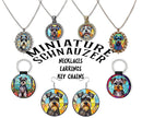 Miniature Schnauzer Jewelry - Stained Glass Style Necklaces, Earrings and more!