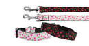 Pet Dog & Cat Nylon Collar or Leash, "Cherries"