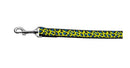 Pet Dog & Cat Nylon Collar or Leash, "Blue and Yellow Leopard Print"