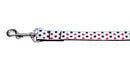 Pet Dog & Cat Nylon Collar or Leash, "Patriotic Polka Dots"