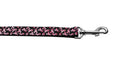Pet Dog & Cat Nylon Collar or Leash, "Pink Ribbons On Black"