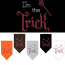 Halloween Pet and Dog Bandana Rhinestone, "I'm the Trick"