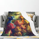 Custom Dinosaur Name Blanket: Soft Flannel Kids Throw