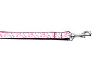 Pet Dog & Cat Nylon Collar or Leash, "Pink Ribbons On White"