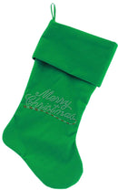 Christmas Stocking Rhinestone, "Merry Christmas"