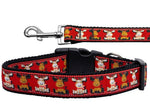 Reindeer Christmas Pet Dog & Cat Nylon Collar or Leash