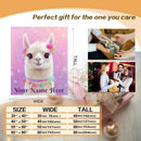 Personalized Llama Fleece Blanket: Alpaca Custom Name Throw
