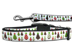 Christmas Pet Dog & Cat Nylon Collar or Leash, "Designer Christmas Trees"