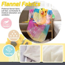 Personalized Baby Duck Blanket | Custom Name | Fluffy Yellow Duckling Watercolor Patchwork Fleece Throw Gift