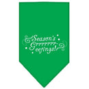 Christmas Pet and Dog Bandana Screen Printed, "Season's Greetings"