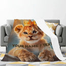 Customizable Lion King Baby Blanket: Simba Cub Keepsake Throw, Flannel Fleece Name Gift