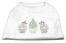 Christmas Pet Dog & Cat Shirt Rhinestone, "Christmas Cupcakes"