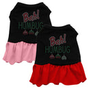 Christmas Pet Dog & Cat Dress Rhinestone, "Bah Humbug"
