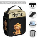 Personalized Lion Kids School Set: Backpack, Lunch Tote & Pen Pouch, Name Gift